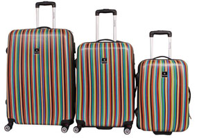 Drei Saxoline Stripes Koffer in verschiedenen Größen