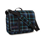 Jansport Market Street Messenger Black / Blue Streak Perry Plaid