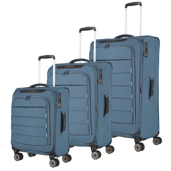 travelite Skaii Trolley Set 55/67/78 cm 4 Rollen blau