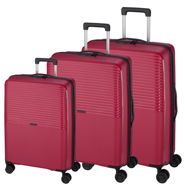 d&n Travel Line 4000 Trolley-Set 3-teilig 4 Rollen pink
