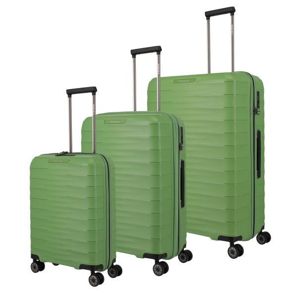 travelite Mooby Kofferset 4 Rollen L/M/S grün