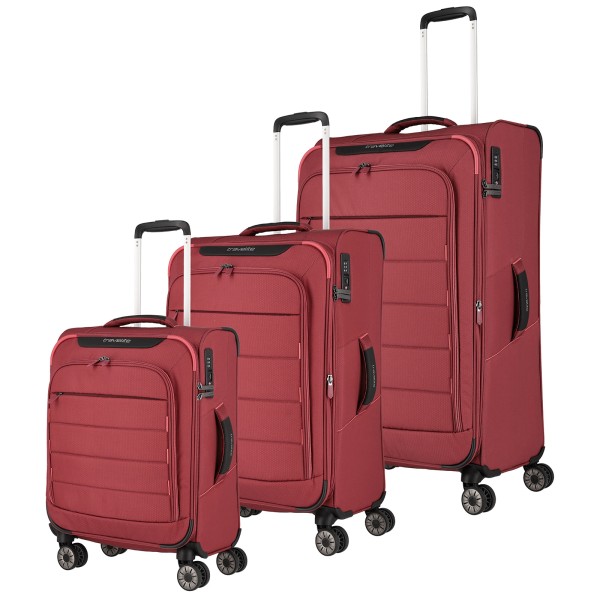 travelite Skaii Trolley Set 55/67/78 cm 4 Rollen rot