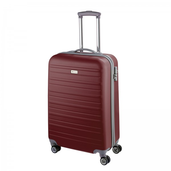 d&n Travel Line 9400 Kabinentrolley 54 cm 4 Rollen bordeaux Frontansicht