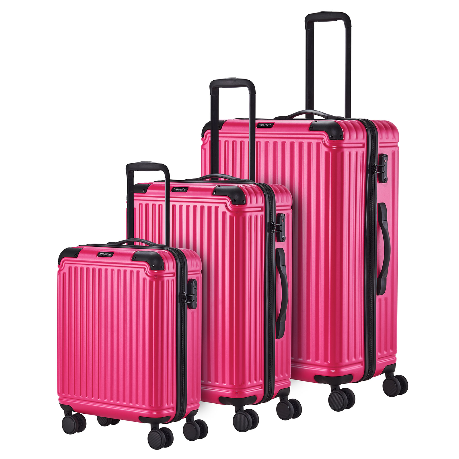 travelite Cruise Kofferset 55/67 4 Rollen, 0 cm, Pink