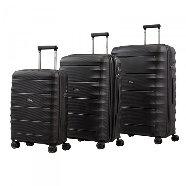 TITAN Highlight Trolley Set 3-teilig Black