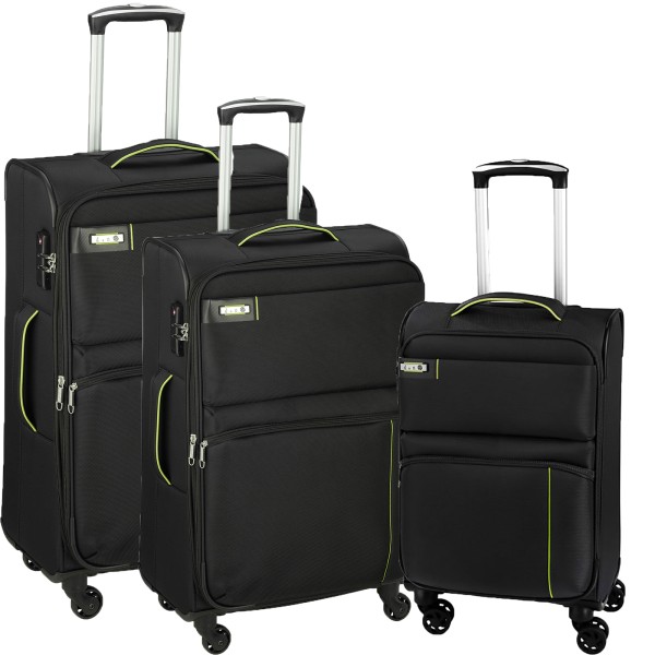 d&amp;n Travel Line 6704 Trolley-Set 3-teilig 4 Rollen