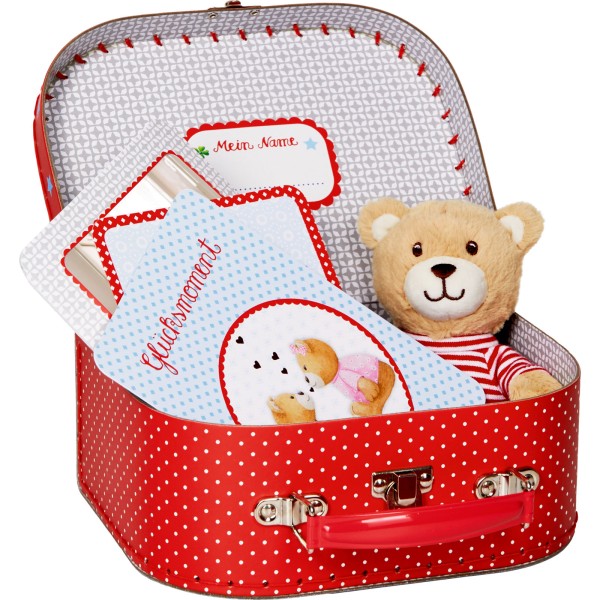 Spiegelburg Baby Glück Geschenkset Teddy im Köfferchen Baby Glück