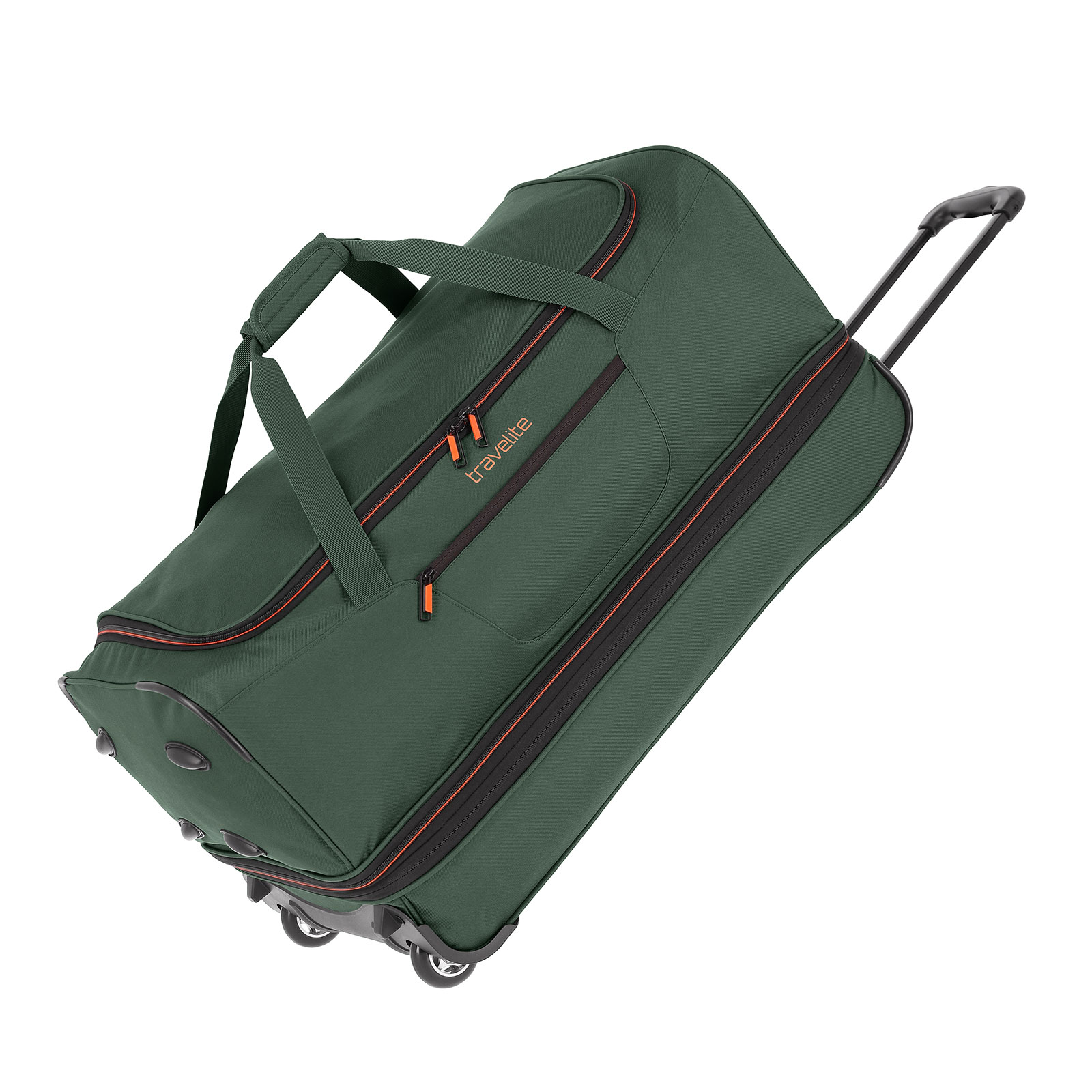 travelite Basics Trolley Reisetasche 70 cm 2 Rollen erweiterbar, Grün