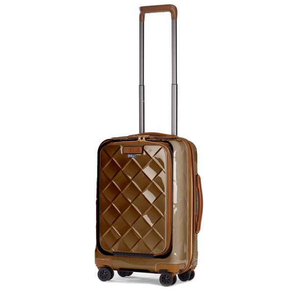 Stratic Leather & More Trolley 55 cm 4 Rollen mit Vortasche champagne