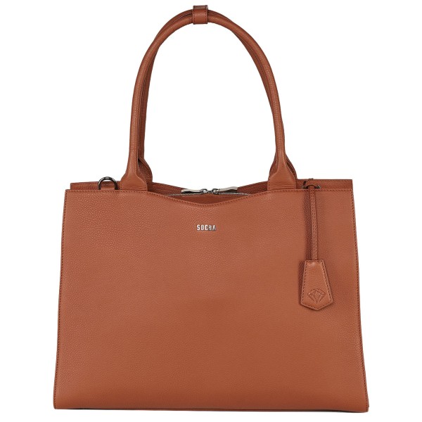 SOCHA Business-Handtasche Diamond 44 cm cognac