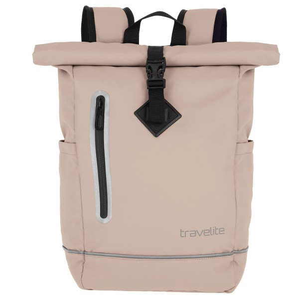 travelite Basics Roll-Up Rucksack Plane 48 cm hellbraun