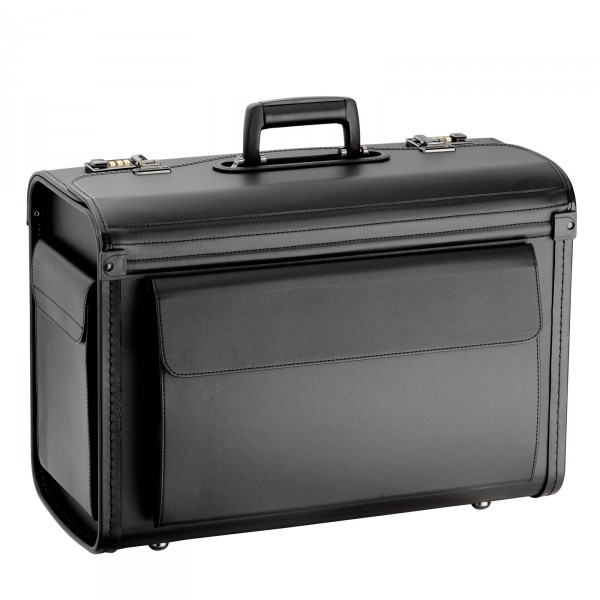 d&n Business & Travel Pilotenkoffer 46 cm schwarz - Frontansicht