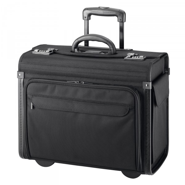 d&n Business & Travel Pilotenkoffer 46 cm 2 Rollen schwarz - Frontansicht