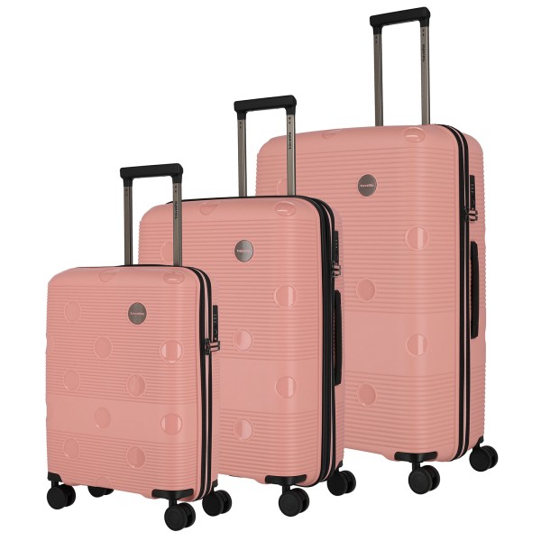 travelite Smarty Trolley Set 55/68/77 4 Rollen rosa