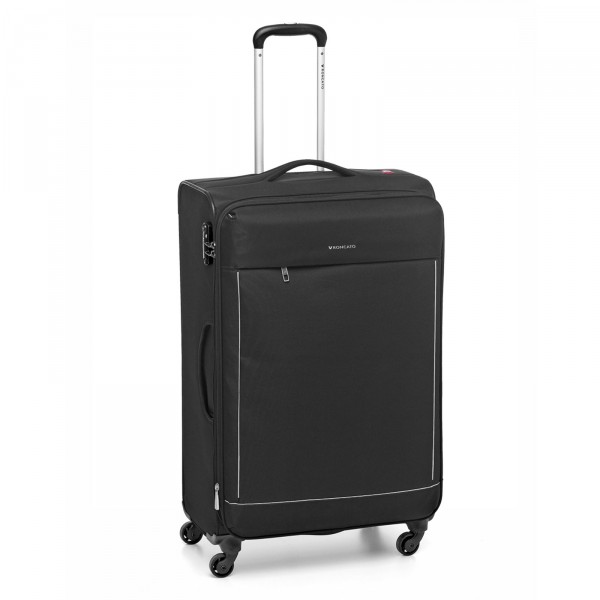 Roncato Connection Trolley 77 cm 4 Rollen erweiterbar nero - Frontansicht