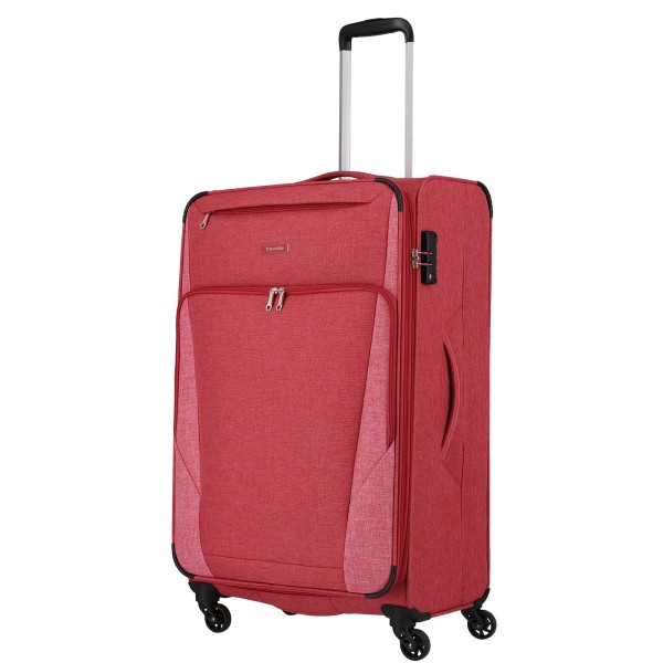 travelite Jakku Trolley 79 cm 4 Rollen erweiterbar rot