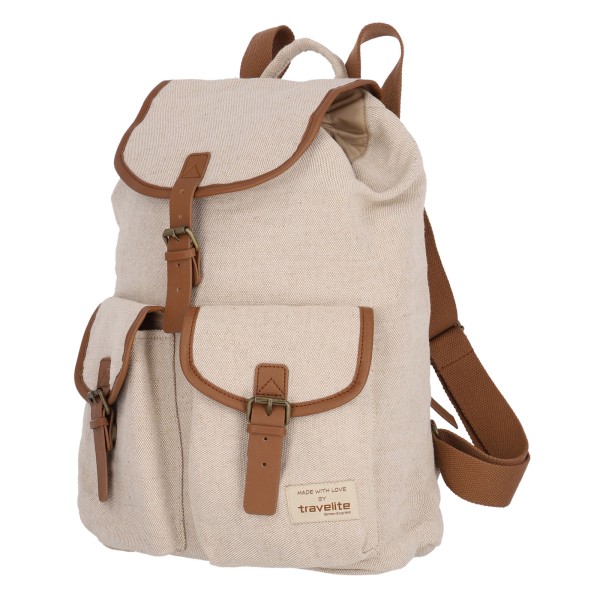 travelite Hempline Klappen-Rucksack 38 cm natur