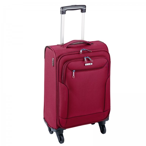 d&n Travel Line 6804 Kabinentrolley 55 cm 4 Rollen rot Frontansicht