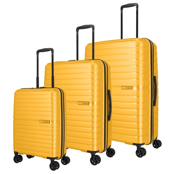travelite Trient Kofferset 4 Rollen L/M/S gelb