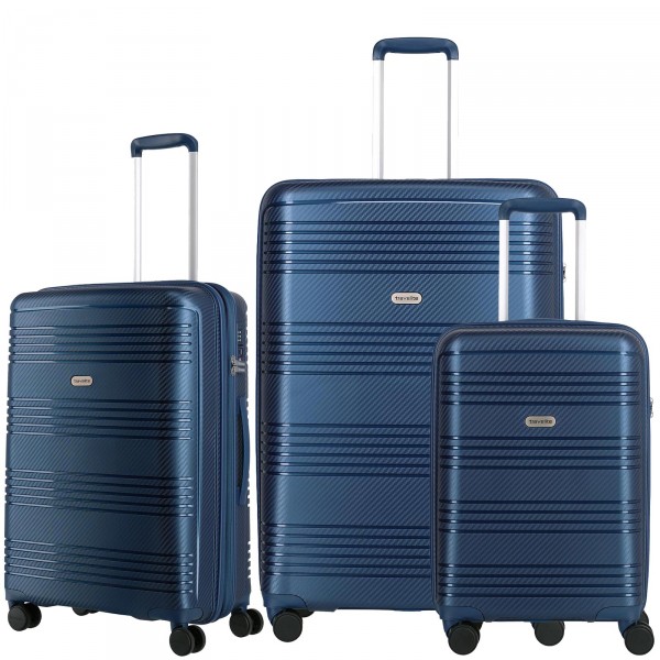 travelite Zenit Trolley Set 3-teilig blau