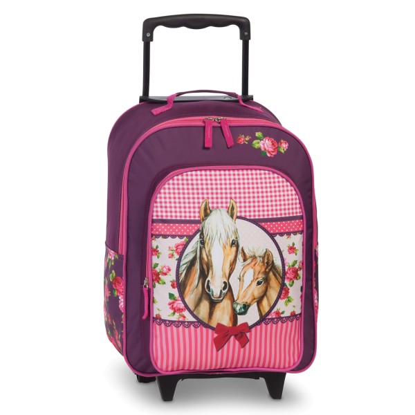 Fabrizio Kids Pferde Trolley 42 cm 2 Rollen erweiterbar
