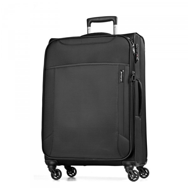 March15 Cloud Trolley 67 cm 4 Rollen erweiterbar black - Frontansicht