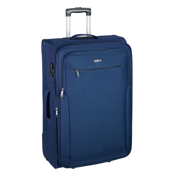 d&n Travel Line 6800 Trolley 63 cm 2 Rollen erweiterbar blau