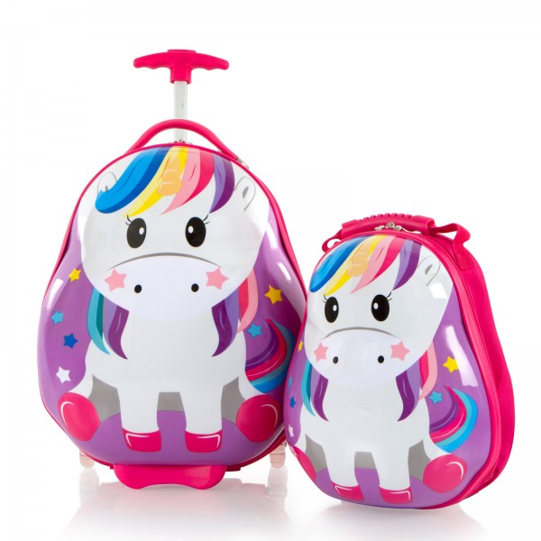 Heys Kids Travel Tots Kindertrolley 46 cm 2 Rollen mit Rucksack Unicorn Frontansicht