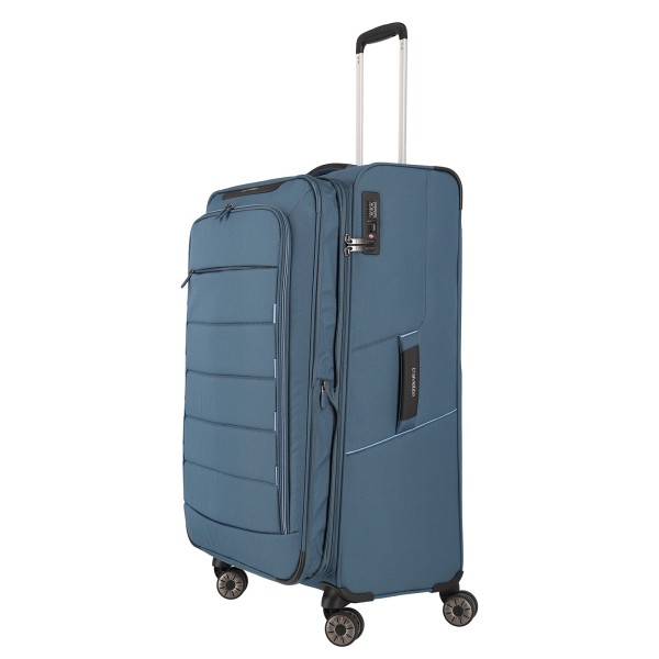 travelite Skaii Trolley 78 cm 4 Rollen erweiterbar blau