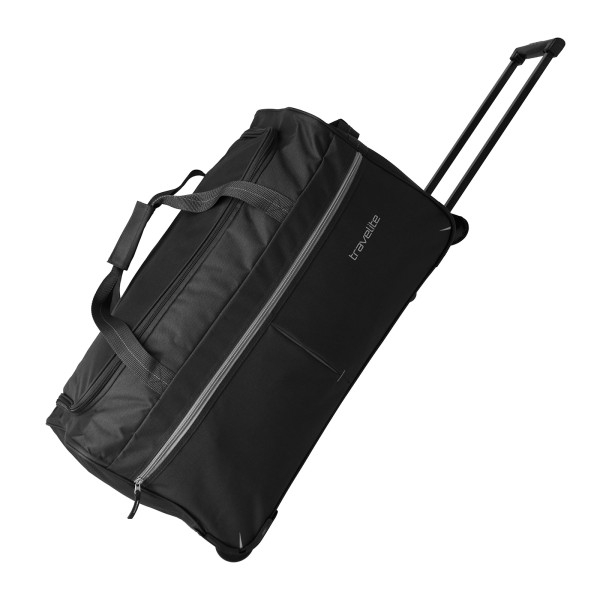 travelite Basics Fast Rollenreisetasche 2 Rollen 65 cm schwarz/grau
