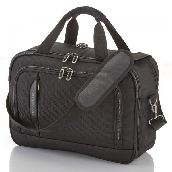 travelite CrossLITE Bordtasche schwarz - Frontansicht