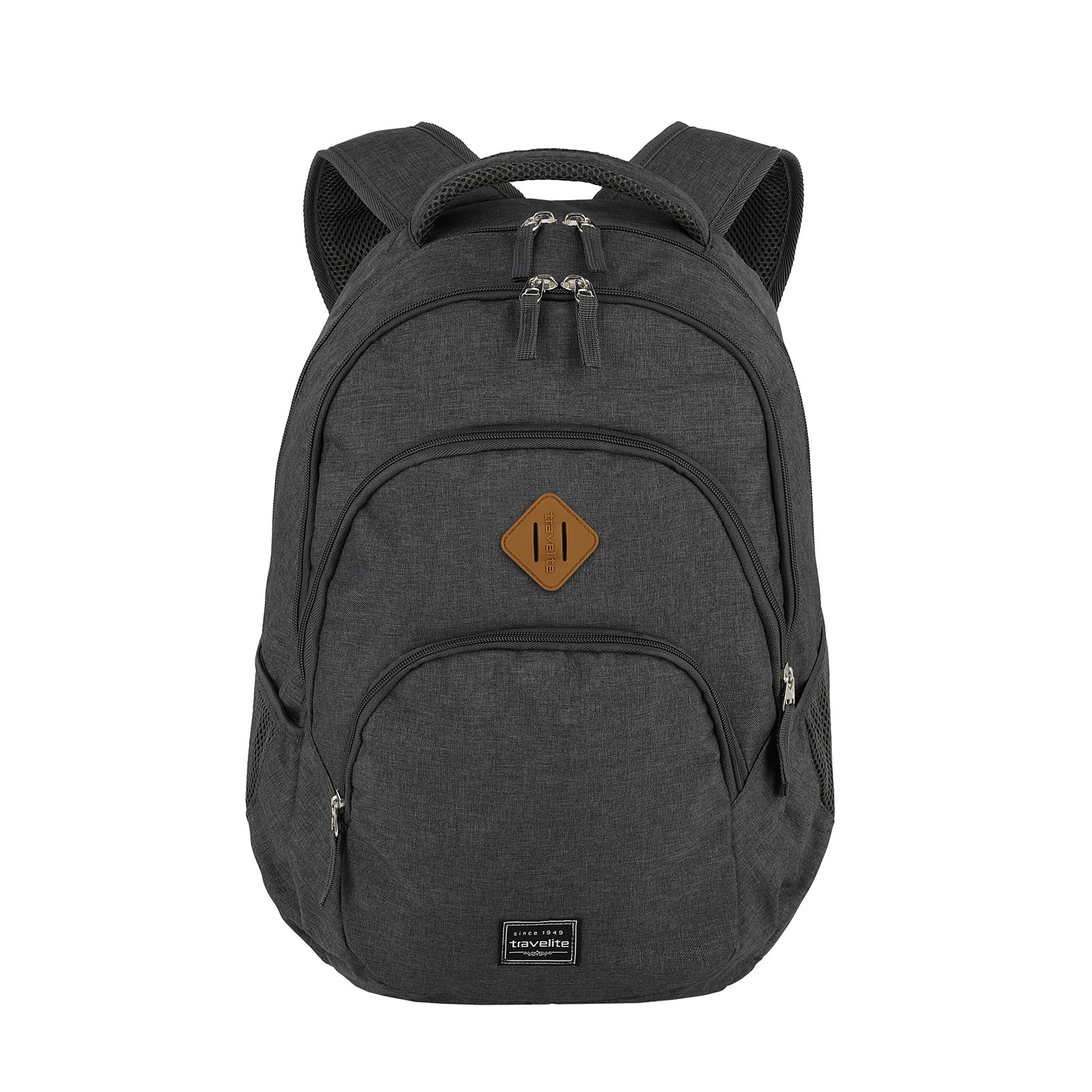 travelite Basic Melange Backpack Rucksack Laptoptasche Tasche Brown Grau 