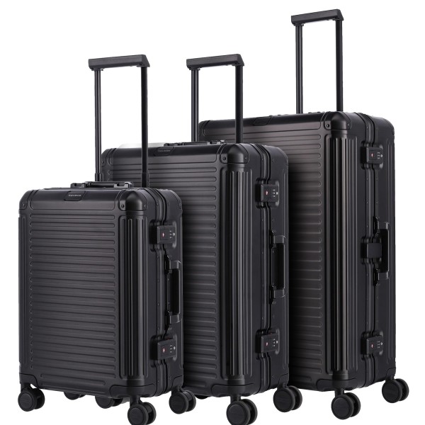 travelite Next Aluminium-Trolley Set S/M/L schwarz