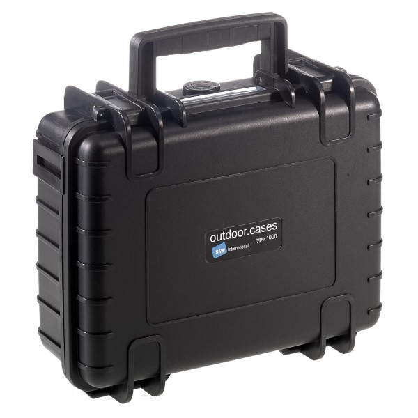 B&W Outdoor Case Typ 1000 schwarz - Vorderansicht