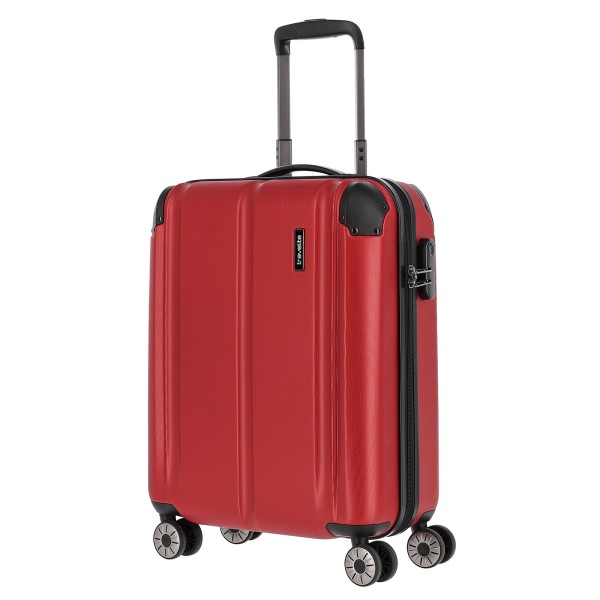 travelite City Kabinentrolley 55 cm 4 Rollen rot