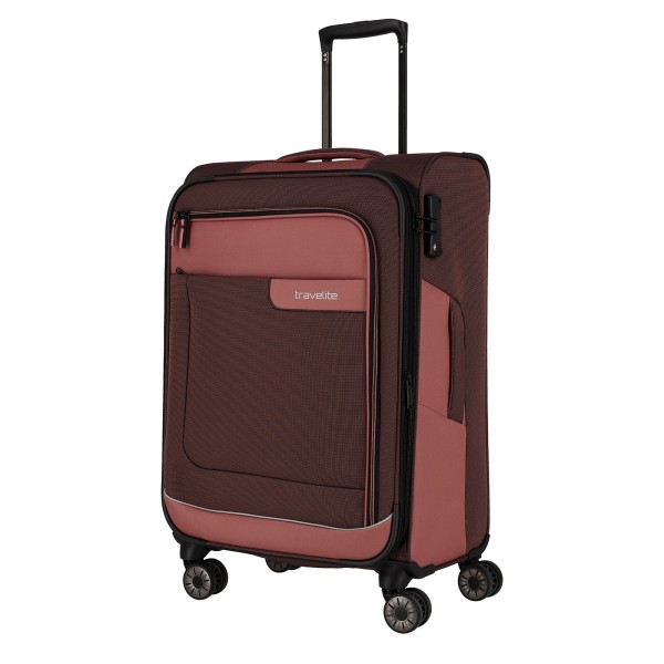 travelite Viia Trolley 67 cm 4 Rollen erweiterbar frühlingsrose
