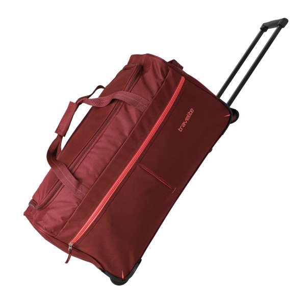travelite Basics Fast Rollenreisetasche 2 Rollen 65 cm bordeaux/rose