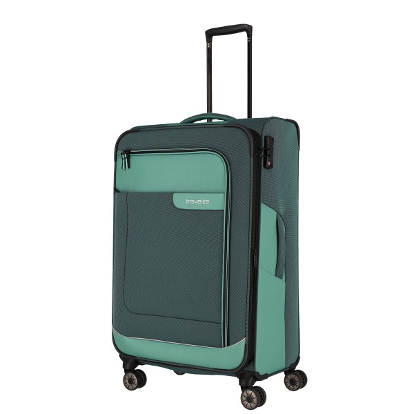 travelite Viia Trolley 77 cm 4 Rollen erweiterbar eukalyptus