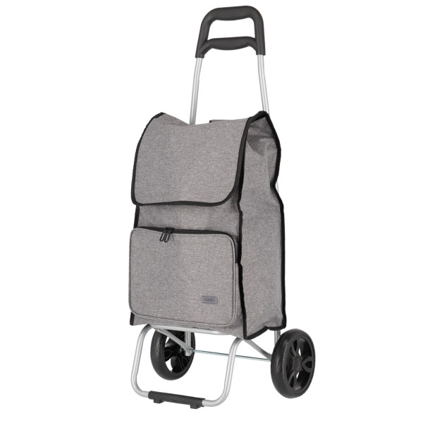 Paklite Einkaufsroller 2 Rollen 53 cm grau melange