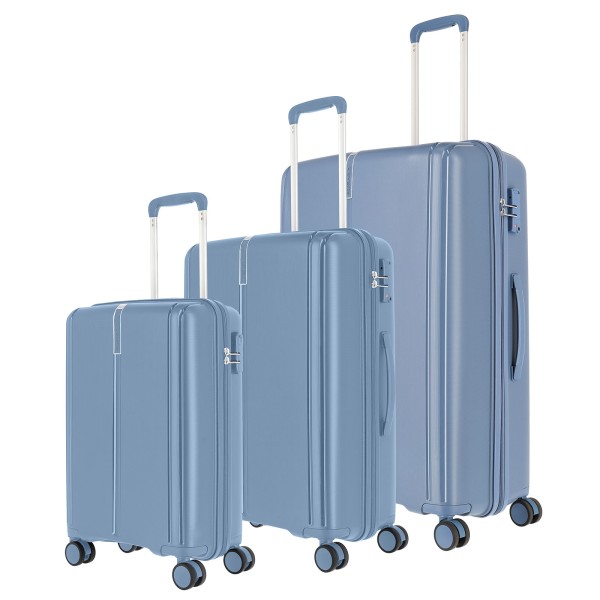 travelite Vaka Kofferset 4 Rollen blaugrau