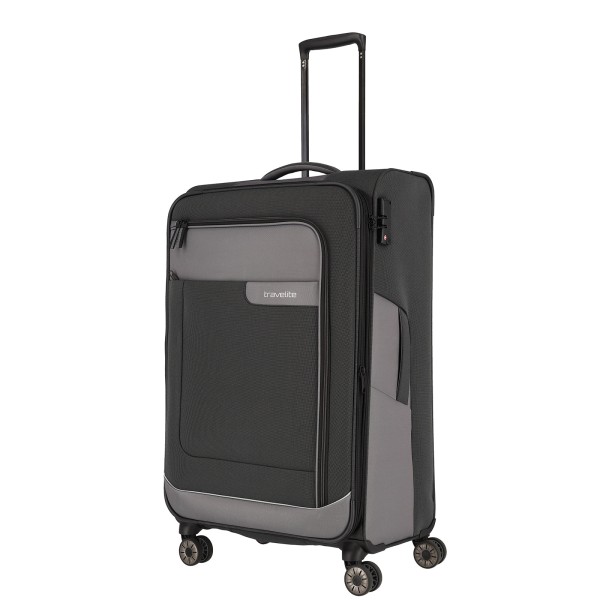 travelite Viia Trolley 77 cm 4 Rollen erweiterbar schiefer