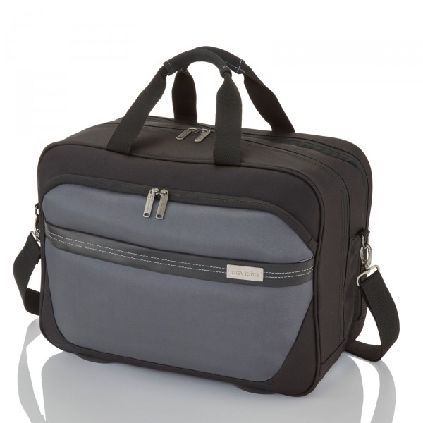 travelite Meteor Bordtasche 45 cm schwarz - Frontansicht