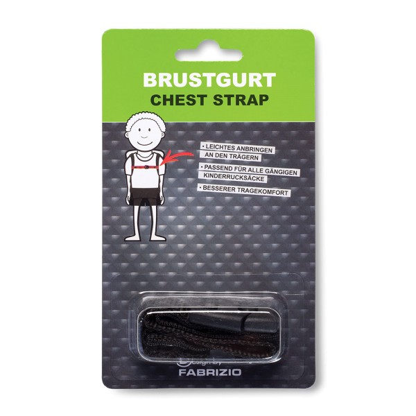 Fabrizio Kids Brustgurt für Rucksack schwarz