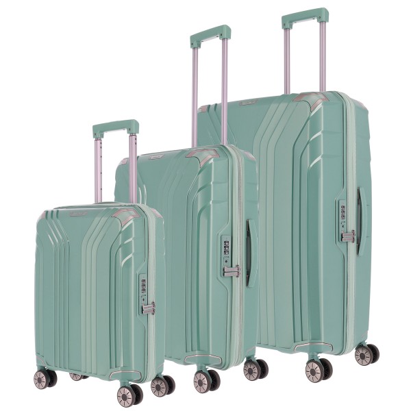 travelite Elvaa Kofferset 4 Rollen L/M/S green