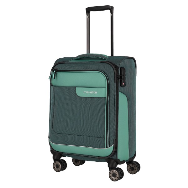 travelite Viia Trolley 55 cm 4 Rollen eukalyptus