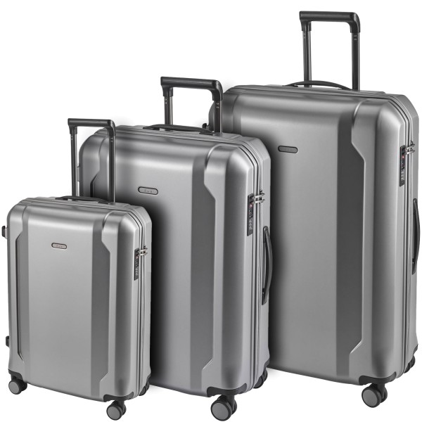 d&n Travel Line 8100 Trolley-Set 54/65/75 cm 4 Rollen silber