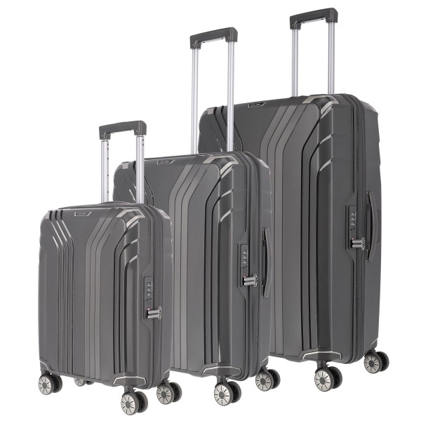 travelite Elvaa Kofferset 4 Rollen L/M/S black