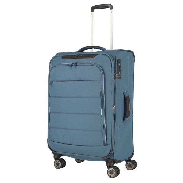 travelite Skaii Trolley 67 cm 4 Rollen erweiterbar blau