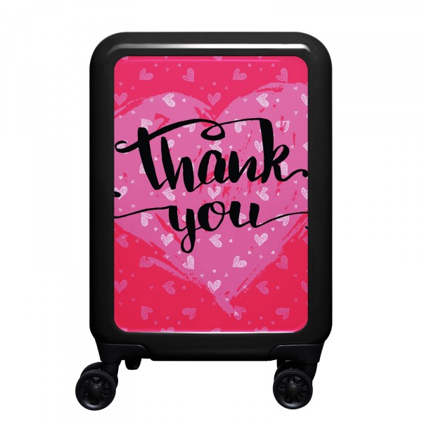 meinTrolley Thank You 55cm 4 Rollen schwarz