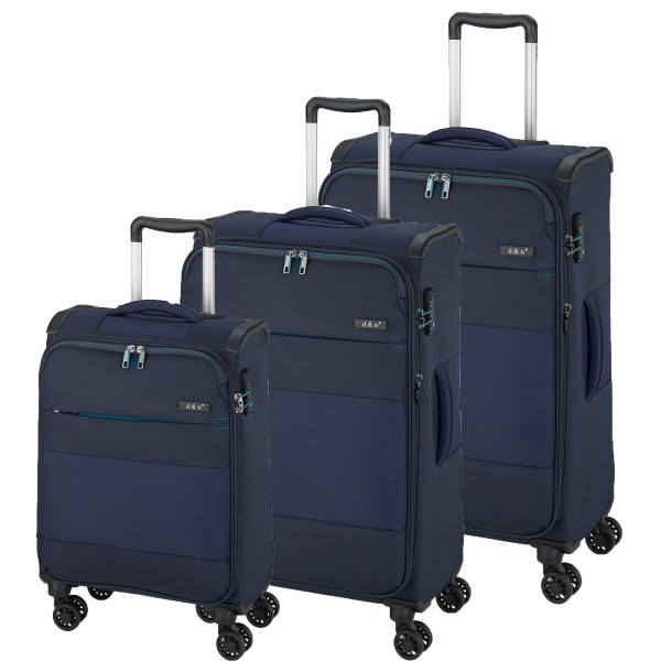 d&amp;n Travel Line 9004 Trolley-Set 3-teilig 4 Rollen